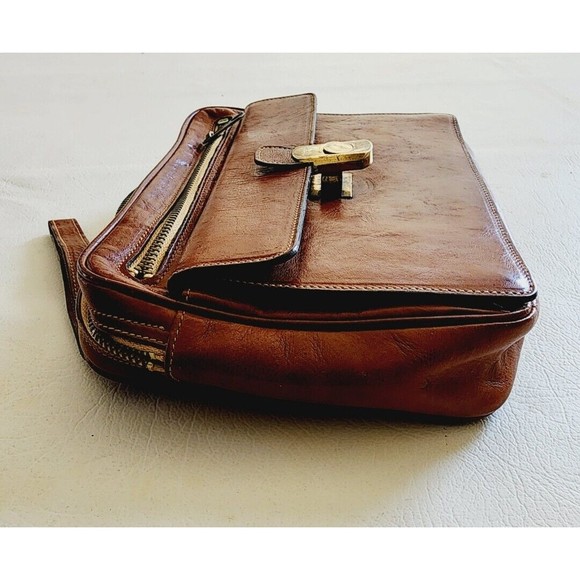 Vintage Arfango Men’s Travel Toiletry Genuine leather Brown - Picture 4 of 9